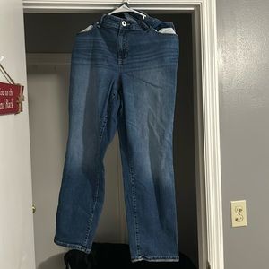 Torrid boyfriend, straight size blue jeans